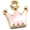KESYOO 20pcs Crown Charm Pendants Enamel Jewelry Making Charm for DIY Jewelry Making Keychain Ornaments(Pink)