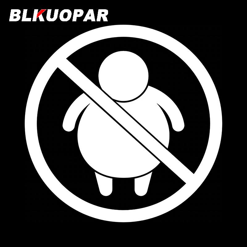 BLKUOPAR NO FAT CHICKS Car Stickers Vinyl Personality Decal Waterproof Scratch-Proof Motorcycle Graphics Caravan Car Lable