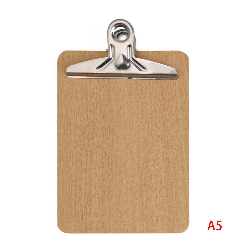 Office Supplies Wooden Multi-Function Clipboards Writing Sheet Pad Filing Clip Folder Board