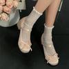 Fashion Women Ballet Pumps Lolita Mary Jane Ladies Chunky Heel Bow-knot Shallow Sandals Female Cute Sweet Round Toe College Girl Shoes
