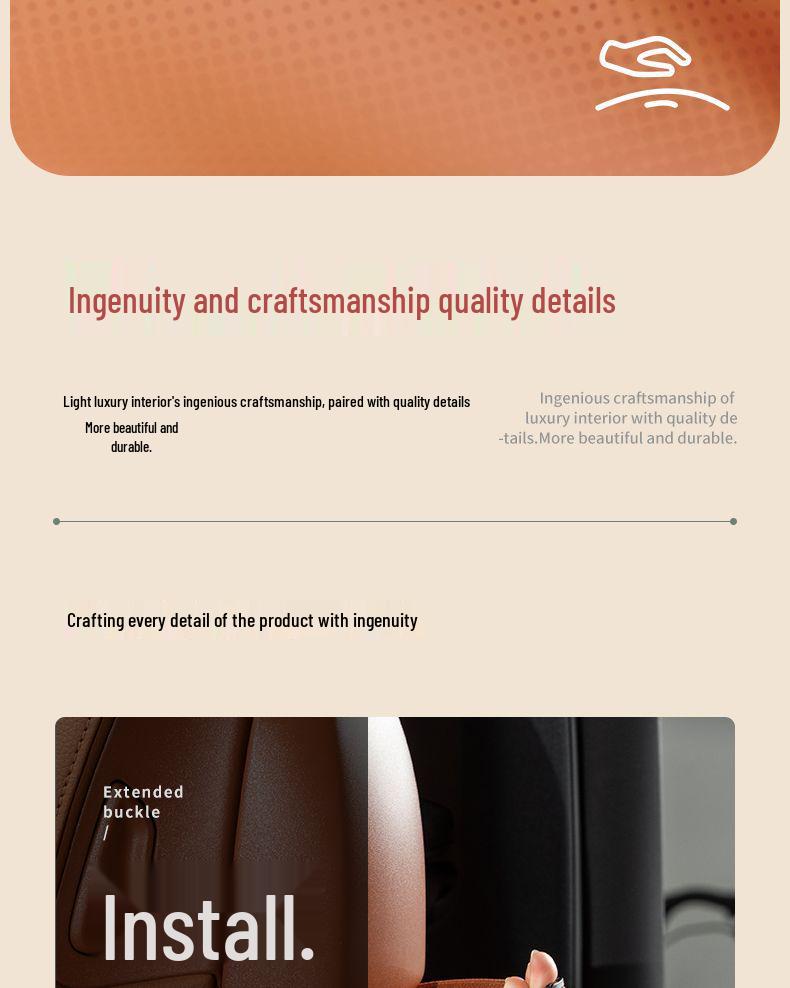 Compatible with car headrests, backrests, S-Class Maybach M9 seats, lumbar and neck supports, and car pillows.