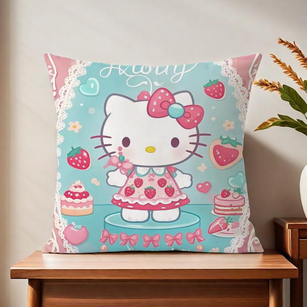 Kawaii H-Hello Cute Kitty-Y Cushion Cover For Pillow Printing Sofa Decoration Home Car Room Coffee Shop Office Nordic Simplicity