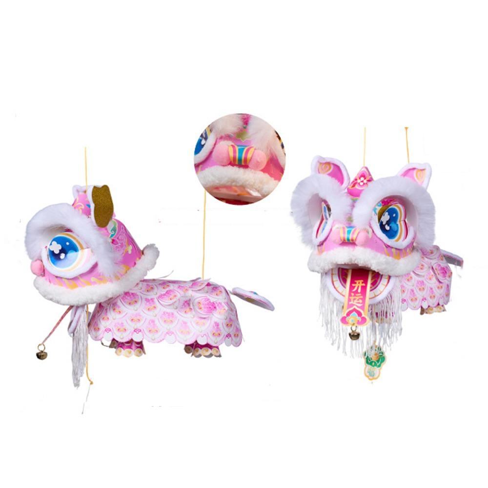 2026 Новый год Танец Льва Фонарь Древний DIY Набор Материалов Новый Год Фонарь Водонепроницаемый с Кисточкой Светящийся Фонарь