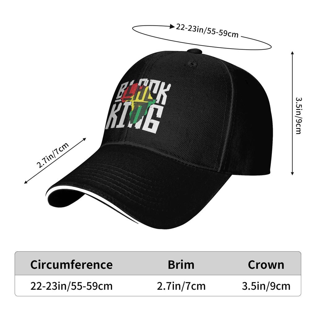 Black King History Month Africa Tribal Baseball Cap Classic Unisex-Teens Trucker Hat Hot Sale Design Kpop Rock Baseball Caps