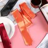 Slim Skinny Neck Plain Tie wedding Silk Necktie