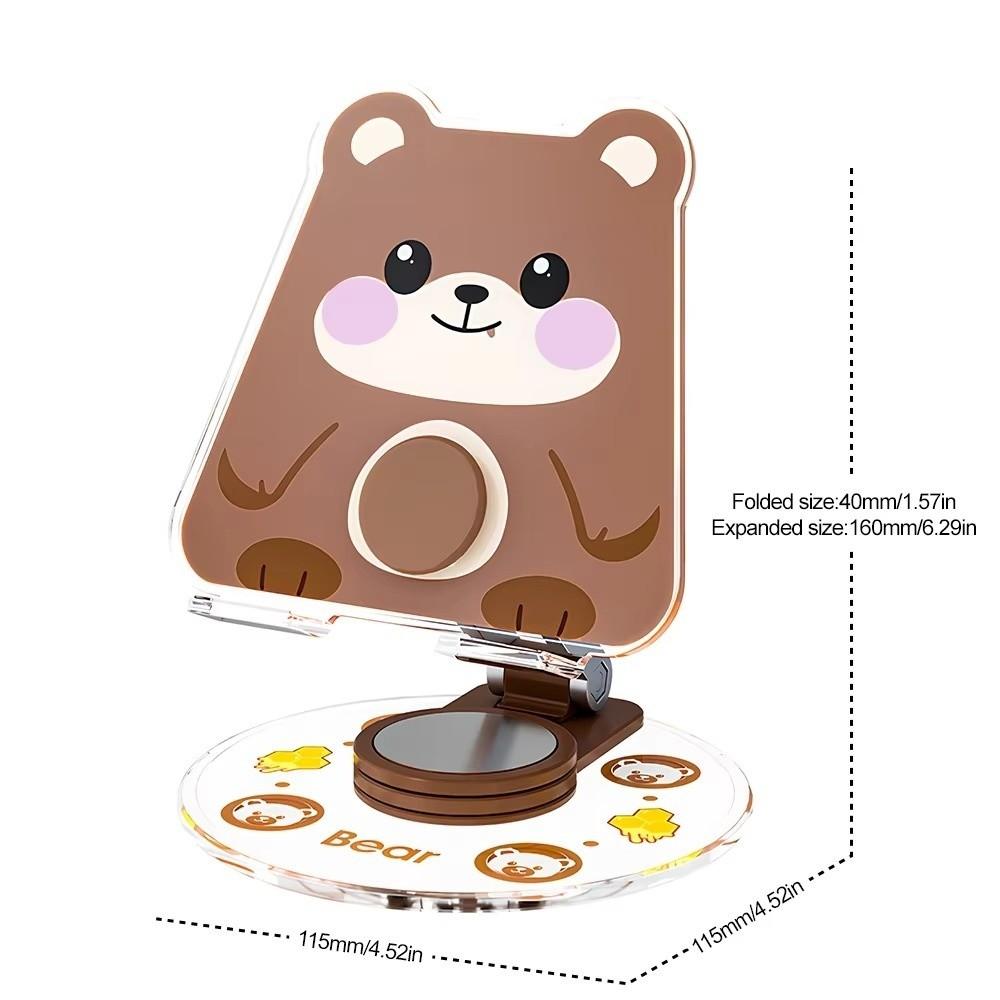 Acrylic Animal Phone Stand 360° Rotatable Phone Bracket Universal Cell Phone Holder Home Office