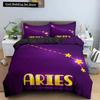 Constellation King Queen Duvet Cover Astrological Bedding Set for Kids Teens Adults Psychedelic Tarot Astrology Soft Quilt Cover