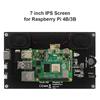 7-дюймовый IPS-сенсорный экран 1024 x 600, совместимый с HDMI, модуль дисплея для Raspberry Pi 4B/3B, для системы Win10/Win8/Win7