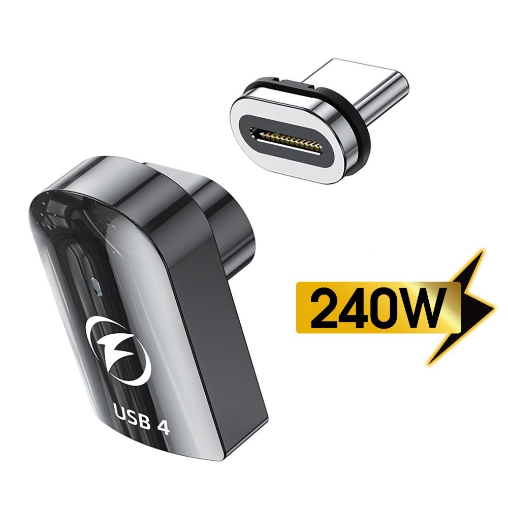 Конвертер Type-C 40 Гбит/с, адаптер USB4 мощностью 240 Вт, высококачественный магнитный адаптер USB-C для мобильного телефона.