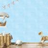 Azure and celadon stars wallpaper for living room and bedroom 50x1000
