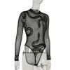 Transparent Long Sleeve Lace Jumpsuit Seamless Slim Fit Bodysuit Fashion Underwear for Women  Gifts