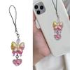 Градиентный брелок-подвеска в виде бабочки, красочная подвеска для телефона, милый шарм-сердечко, цепочка для телефона, аксессуар для сумки для телефона, ключей