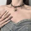 Коричневая звезда Маярара, сияющее солнце, ожерелье, нишевый чокер, короткий, для девушек