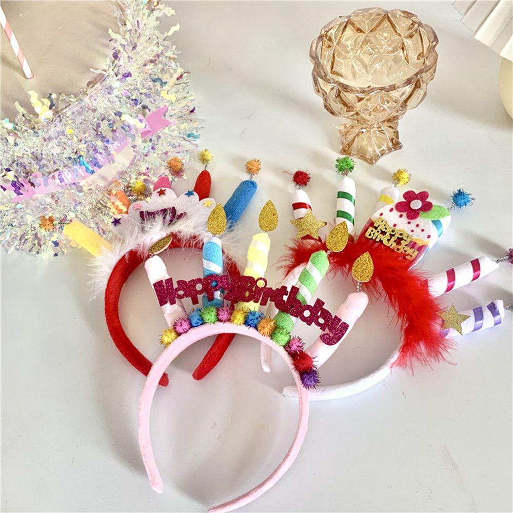 Candle Headdress Kids Hair Accessories Women Hair Hoop Birthday Hairband Korean Style Headband