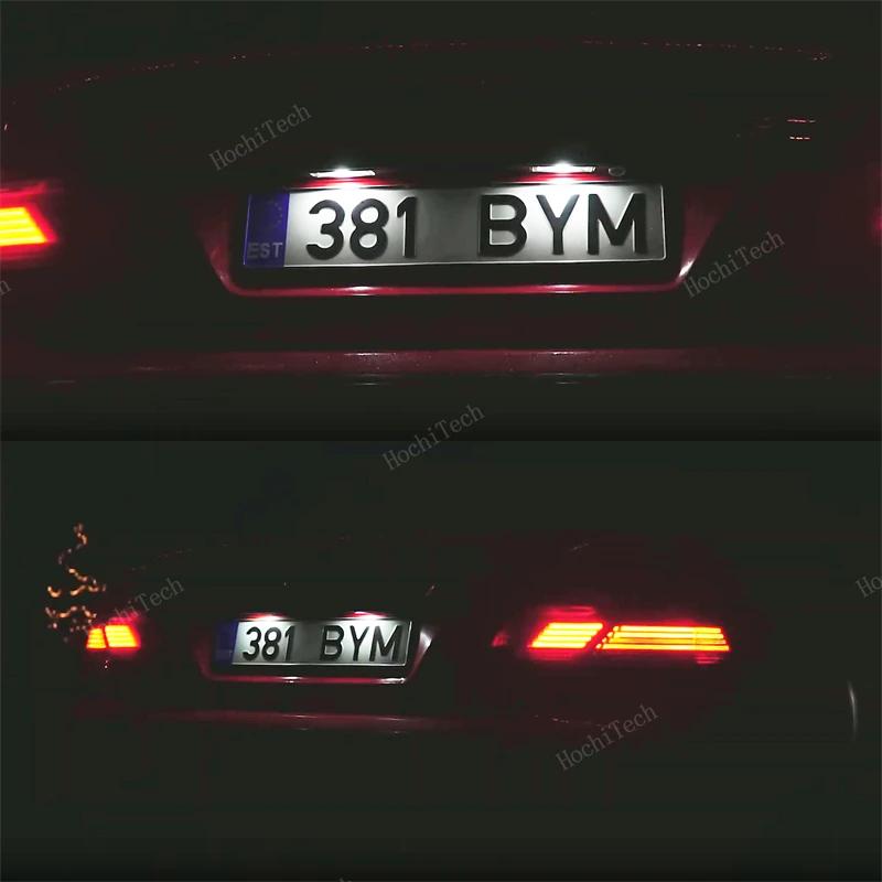 Lumière de plaque d'immatriculation LED Canbus, 2 pièces, pour BMW série 7 E65 E66 2006 – 2008, lifting uniquement, lampe numéro de style