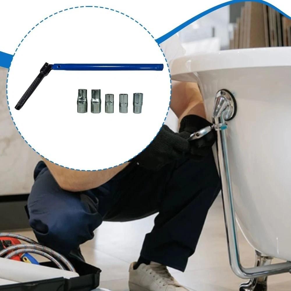 Набор переходников Ключ для душевого клапана Стержневая рукоятка Ключ для крана Инструмент для ремонта смесителя Установка в ванной комнате