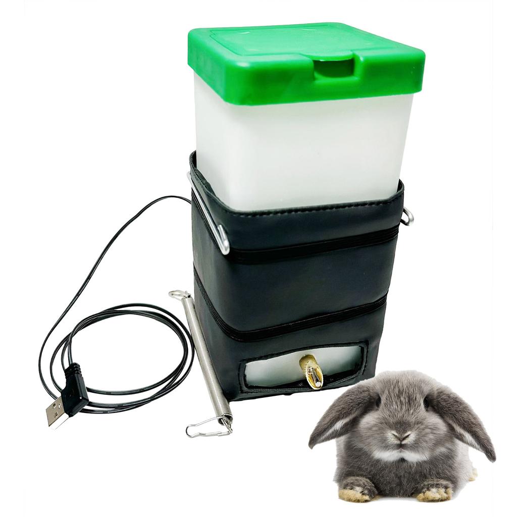 USB нагреваемая бутылка для воды для мелких животных, нагреваемая поилка для крепления на клетку, поилка для птиц с головкой ударника