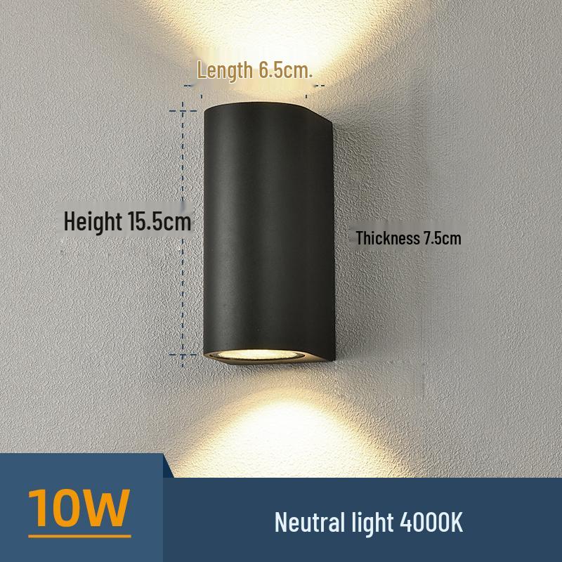 Universal Waterproof Wall Washer Light for Balcony, Courtyard, or Terrace - Exterior Up and Down Outdoor Lighting