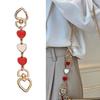 Purse Chain Short Love Heart Charm Alloy Single Shoulder Bag Handbag Strap Extender Extension Chain Bag DIY Decoration Accessories