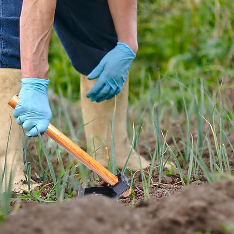 Садовая маленькая мотыга с деревянной ручкой, бытовая мотыга для цветов, садовая мотыга, уличный сельскохозяйственный инструмент, инструмент для прополки и рыхления почвы