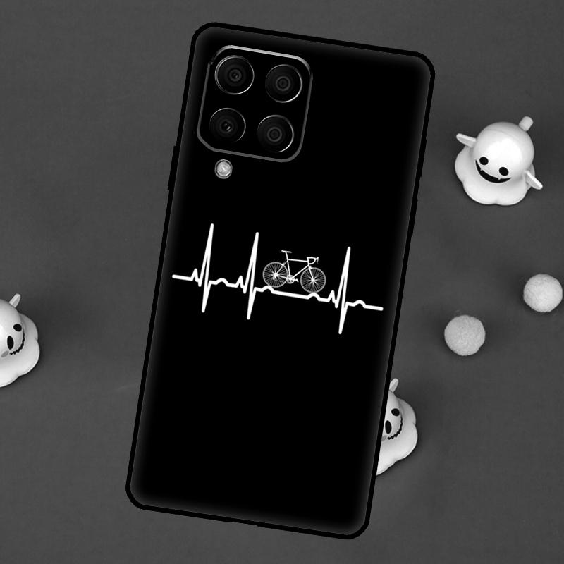 Cycling Bike Heartbeat Cover For Samsung Galaxy M54 M14 M34 M33 M13 M23 M53 M15 M55 M31 M51 M20 M30s M32 M52 Case