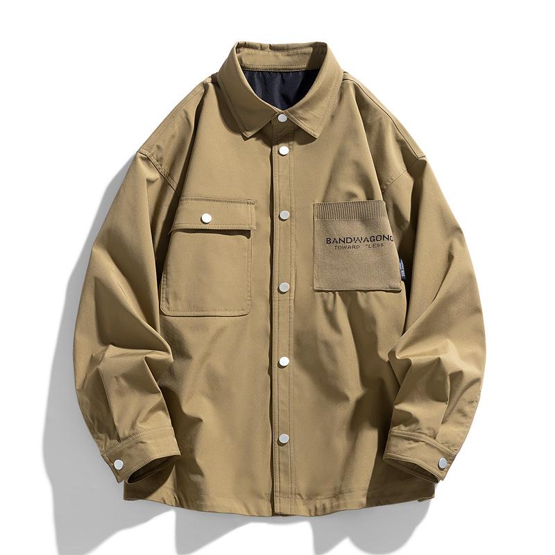 Мужская ветрозащитная рубашка с капюшоном Senior Sense, куртка для пар, весна-осень, простое свободное верхнее пальто