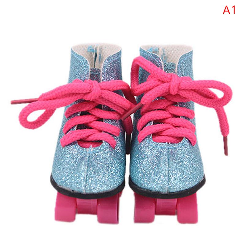 Кукольные роликовые коньки, блестящие туфли, коньки для 18-дюймовой куклы, аксессуары для самостоятельного изготовления, игрушки