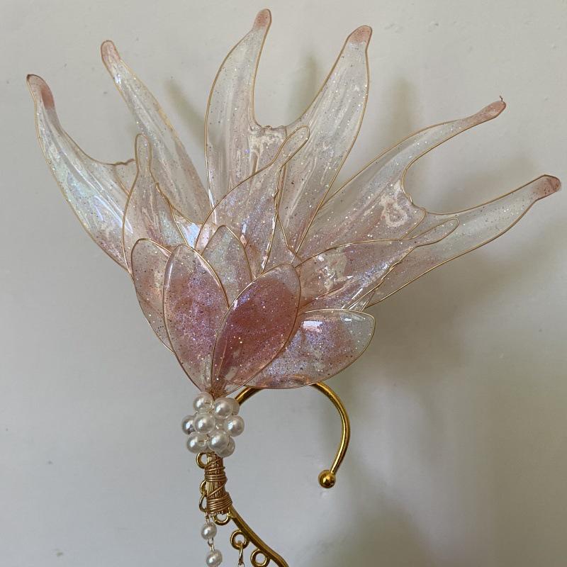 Elegant Pearl Tassel Elf Earrings - Niche Design with Sweet, Fairy-Inspired Charm