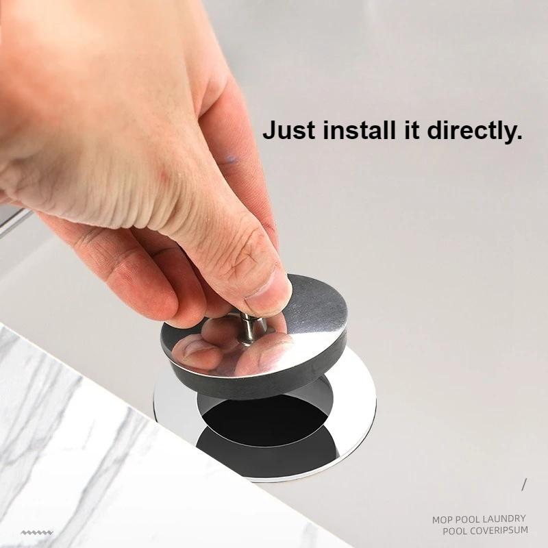 1pc Bathroom Washbasin Stainless Steel Sink Plug Bathtub Drain Stopper Rubber Sink Plug Bathtub Drain Stopper Sink Plugs