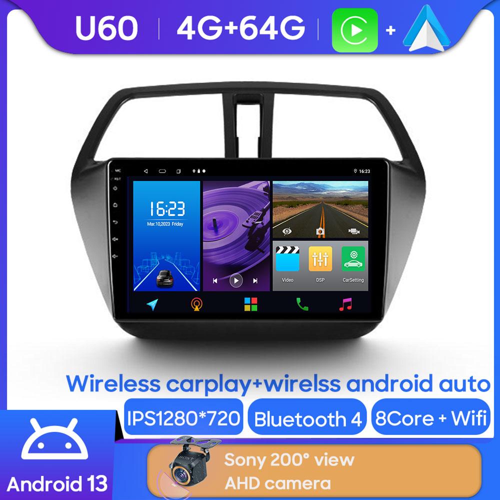 Для Suzuki SX4 S Cross 2012-2016 Android Car Radio Автомобильный мультимедийный плеер Навигация GPS Carplay Сенсорный экран Авто Стерео