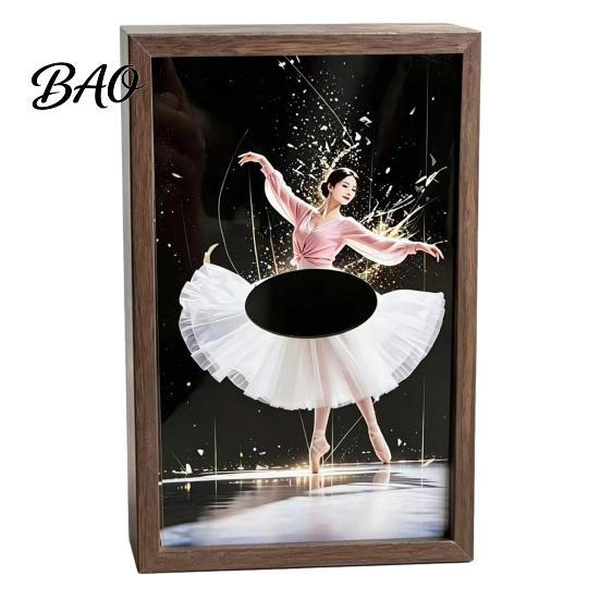Tissue Box for Dining Table Walnut Wood Box, with Artistic Ballet Dancer Skirt Design, Design Multipurpose Paper Towel Holder Home Decor Entryway