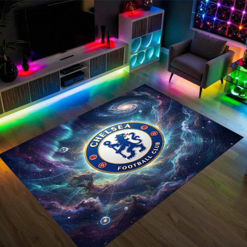 Дизайн Chelsea FC Хрустальный Велюровый Ковер Уютный Не?Нескользящий ковер с принтом для спальни, гостиной, прихожей