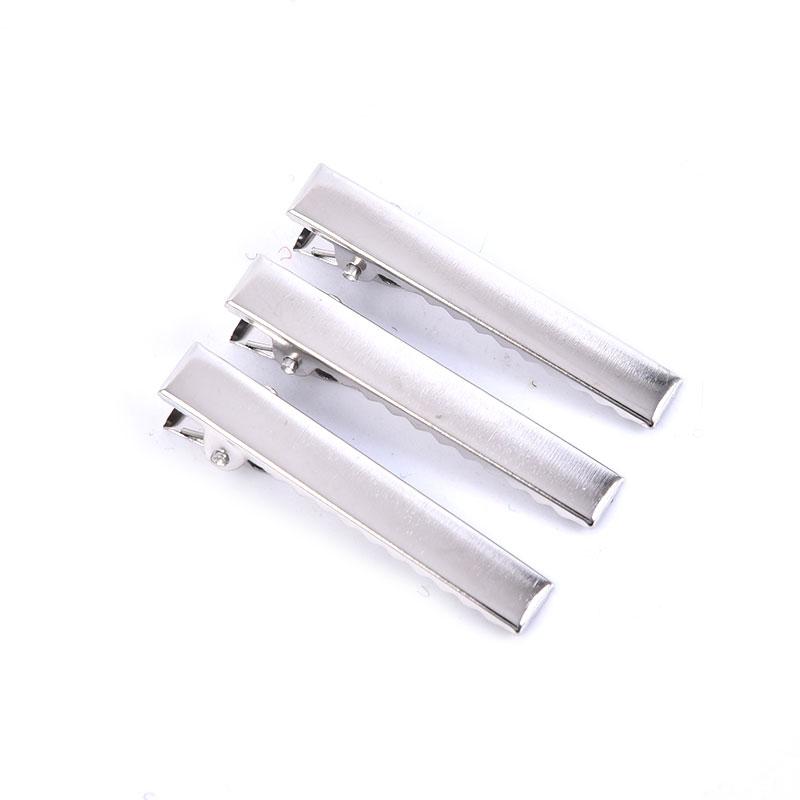 50Pcs Metal Alligator Hair Clips Bow Teethed Barrette Crocodile Clamp Diy Clip