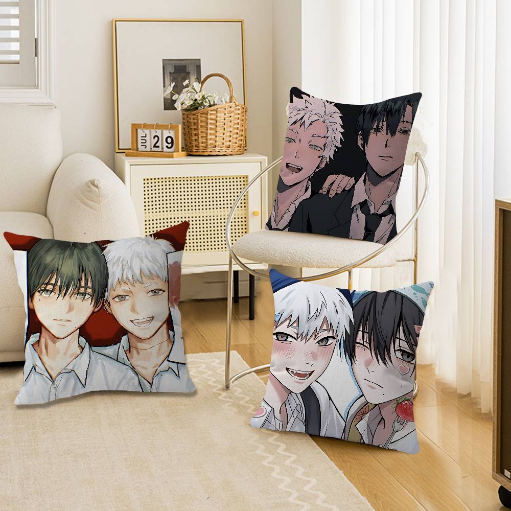 The Summer Hikaru Died Anime Pillow Covers Cartoon Sofa Decorative Home Double-Sided Printing Short Plush Cute Cushion Cover