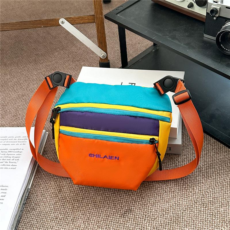 Поясная сумка Color Block с несколькими отделениями на молнии