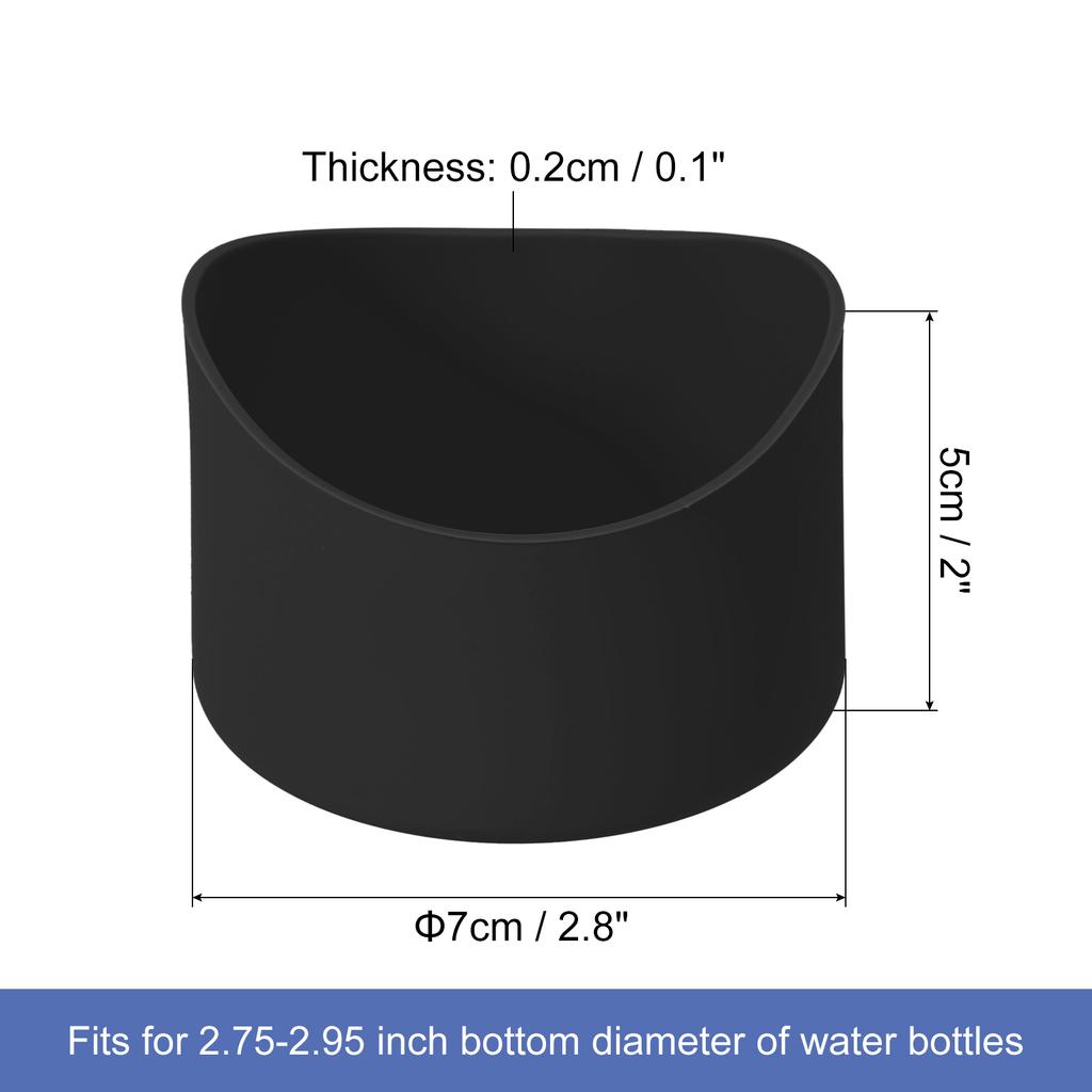 2pcs Protective Silicone Boot Sleeve for 12-24 oz Water Bottle Bottom Silicone Anti-Slip Sleeve Cover Irregular Shape Cup