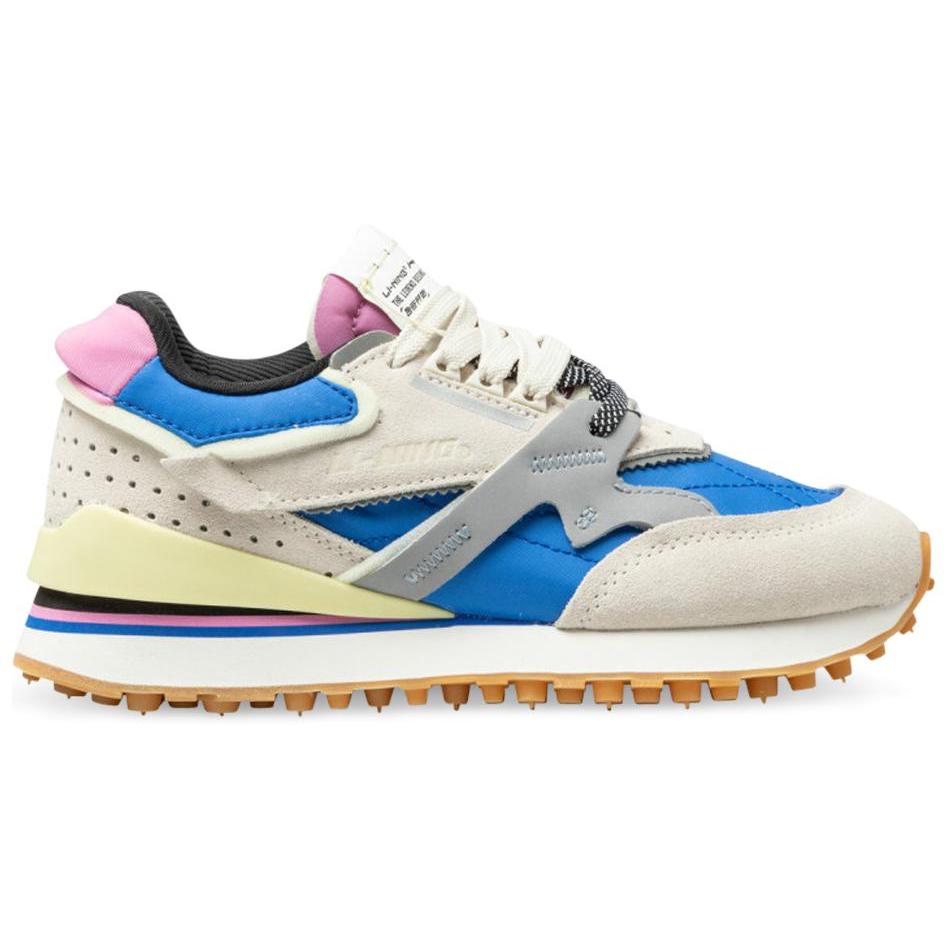 Li Ning 001 Беговые кроссовки Женские Низкие Белый/Серый/Синий AGCP382-6