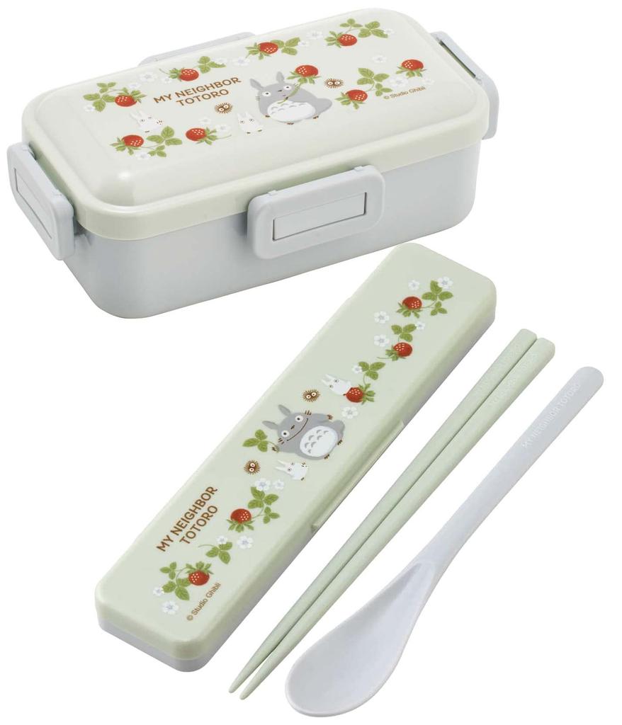Skater Bento Single Made In Dishwasher and Microwave Ghibli Totoro Raspberry Box, 530ml, Tier, Japan, Leak-Resistant, 4-Point Lock, Safe, Design,