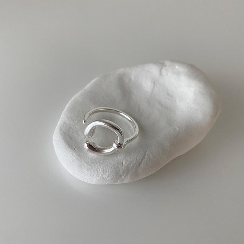 Модные нерегулярные кольца в форме сердца, преувеличенные панк-гладкие серебряные кольца для женщин, регулируемые открытые кольца для пальцев, ювелирные изделия для вечеринок, подарки