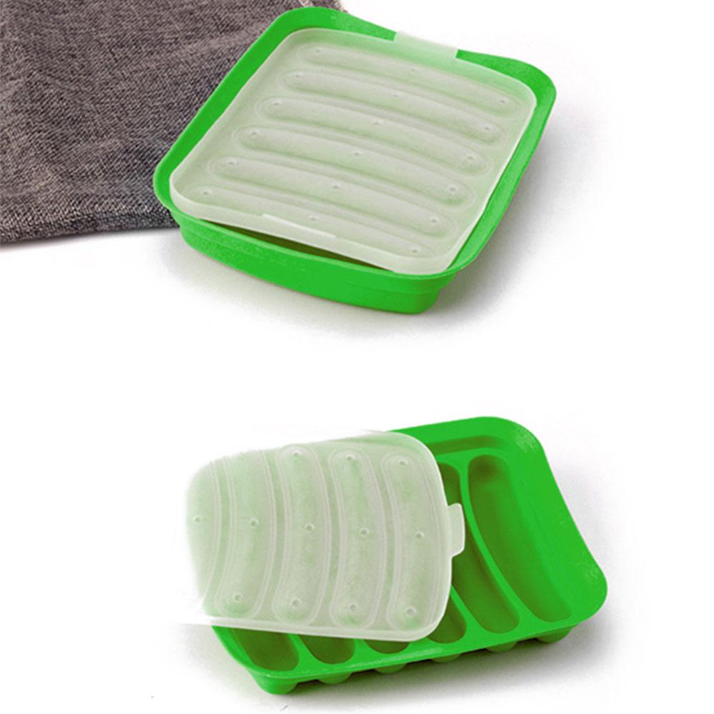 New 1Pcs Sausage Maker Silicone Mold DIY Hot Dog Handmade Ham Sausage Mould 6 In 1 Kitchen Making and Refrigerated Hot Dog Tool
