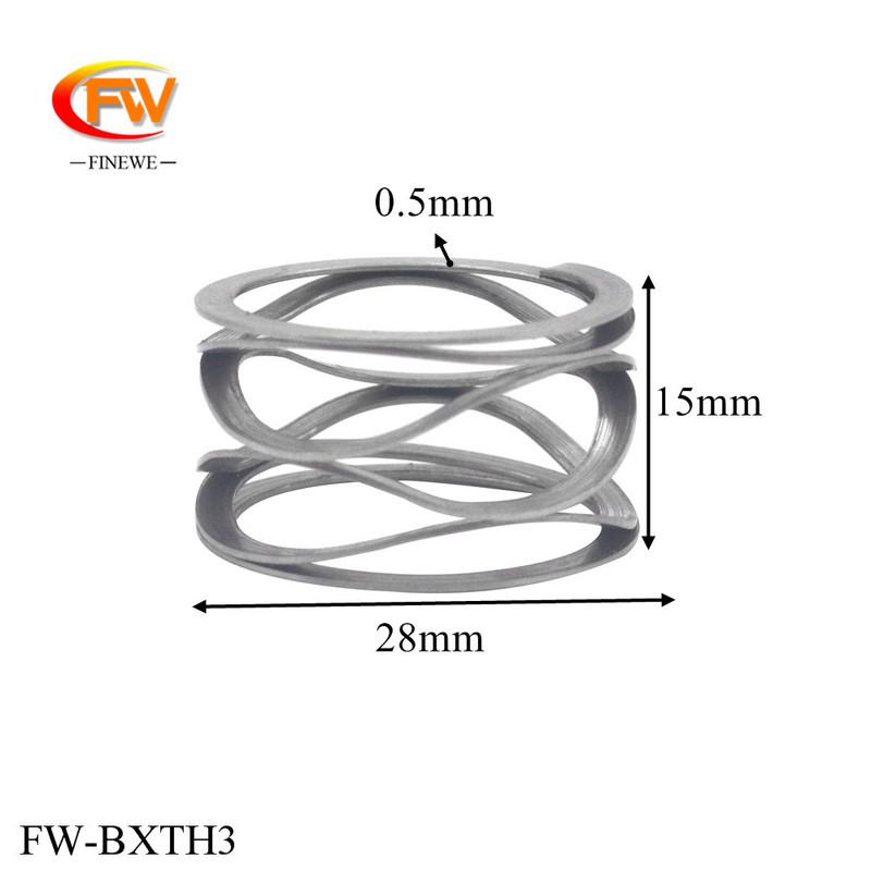 FINEWE Stainless Steel 0.5mm X 28mm OD Multi Wave Compression Springs Wave Springs