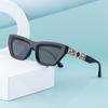 Cat Eye Sunglasses Women'S Trendy Personality Small Frame Hollow Glasses Legs Sunglasses Men'S Glasses