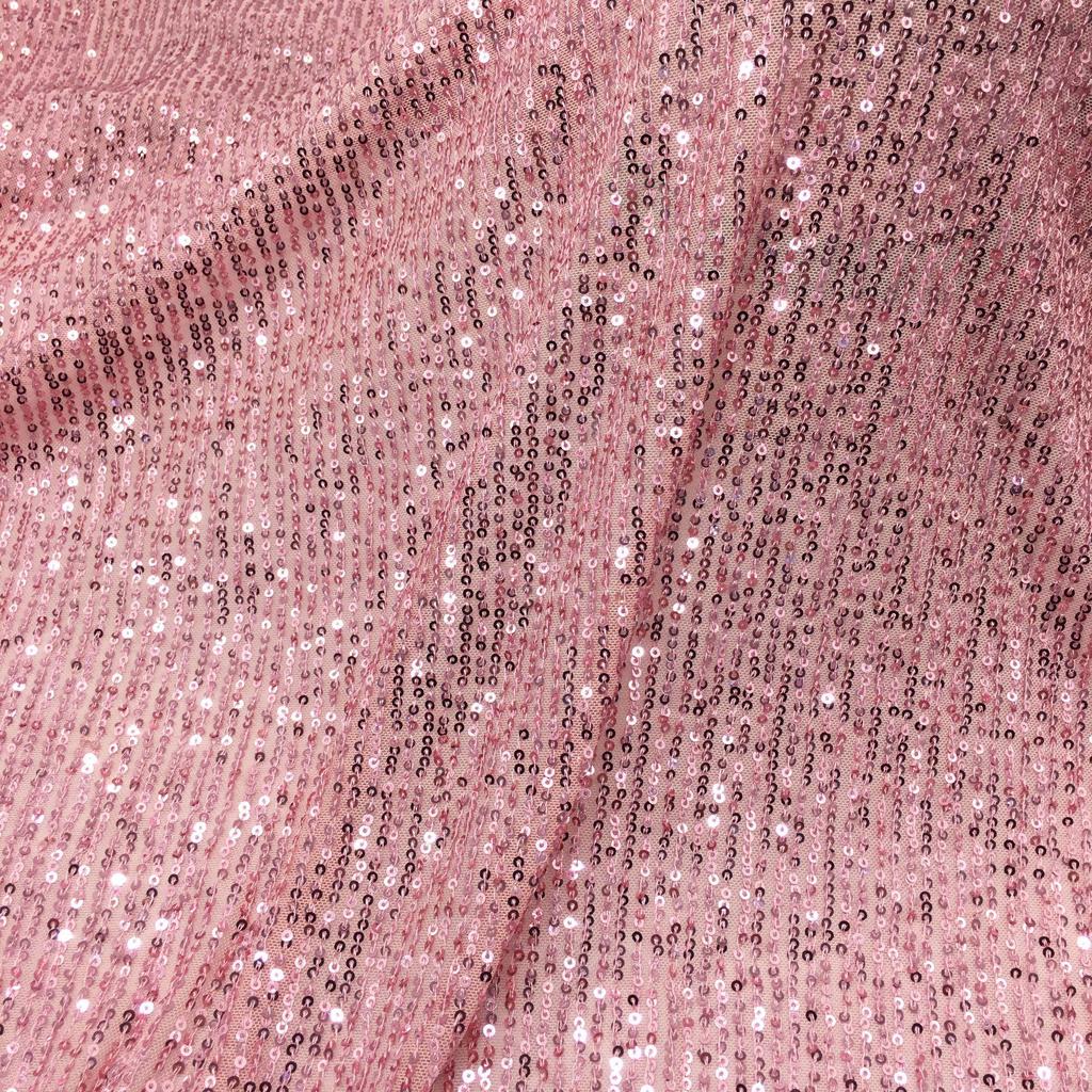3mm Stripe Sequin Embroidery Mesh Fabric for Dress or Costume