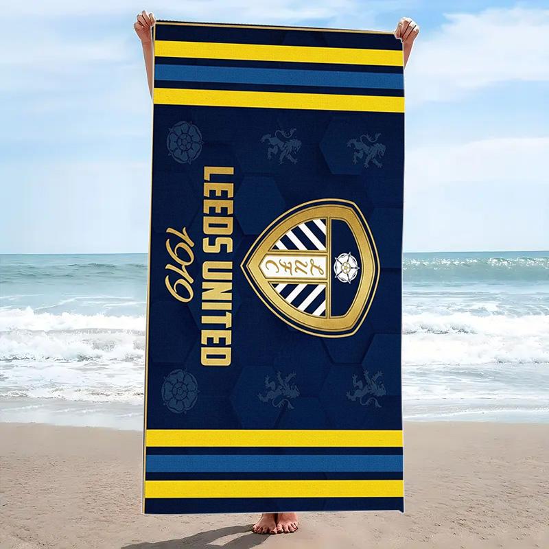 Пляжное полотенце с принтом LUFC, Большое мягкое быстросохнущее полотенце для пляжа, кемпинга, плавания