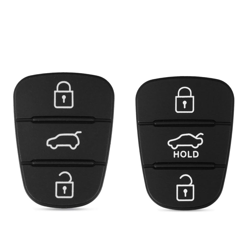 Parts Key Pad Cover Case Car Flip Key Rubber Button Pad 3 Buttons Remote Car Key Shell Rubber Pad