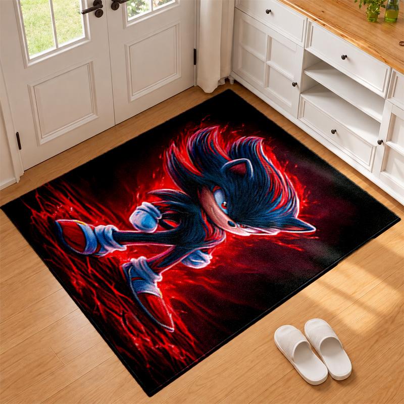 Sonic Carpet Door Mat for Living Room or Bedroom Protective Mat Under Chair Office Decoration Christmas Gift Birthday Present