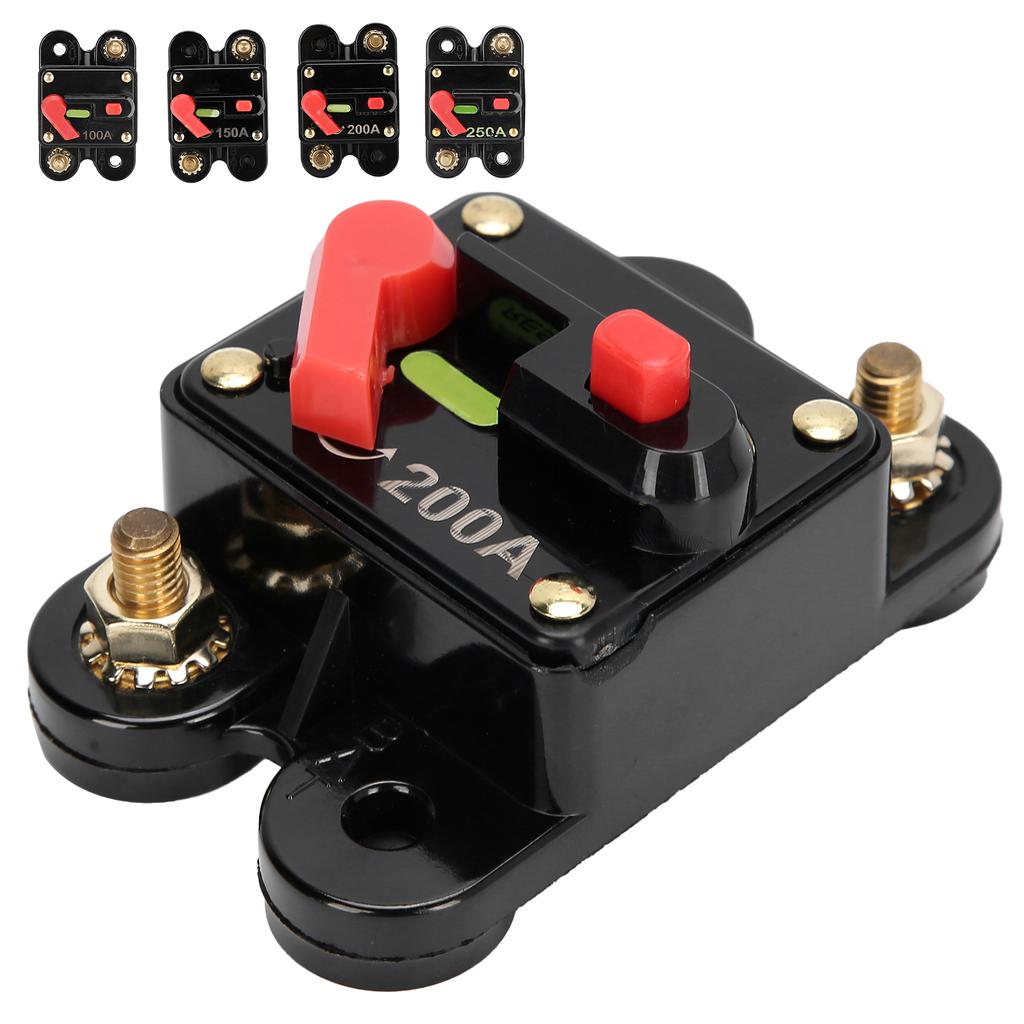 Инвертор с автоматическим выключателем и предохранителем 12‑24 В с ручным сбросом для автомобильной аудиосистемы, лодок и грузовиков