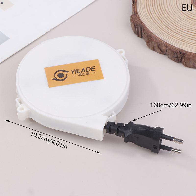 Automatic Retractable Power Reel Cable 220v Camping Wires Power Reel Cable Sleeves US EU Plug Reel Cable 1.6m