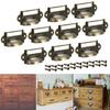 10pcs  Antique Brass Drawer Label Pull Cabinet Frame Handle File Name Card Holder