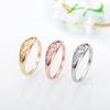 New Simple Fashion Women Wedding Rings Delicate Floral Design Anniversary Gift Versatile Female Party Jewelry